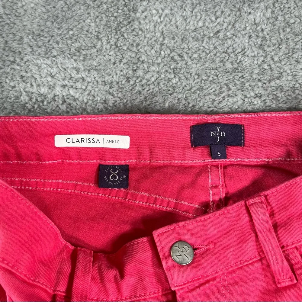 NYDJ Women's Clarissa Ankle Pink Jeans Size 6 Lift Tuck Technology - Picture 3 of 10